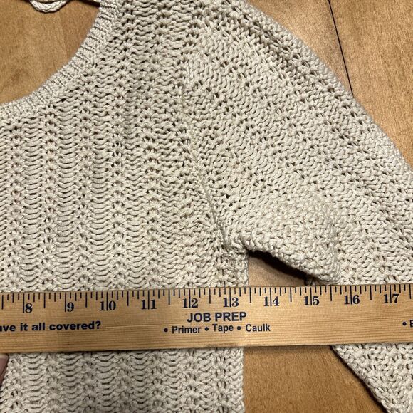 NWT GAP Sweater Womens XS Beige Cotton Open Knit Y2K 2000s Boho Fairy Art Indie - Picture 11 of 14
